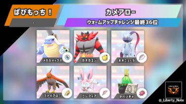 【ウォームアップチャレンジ最終36位】カメアロー