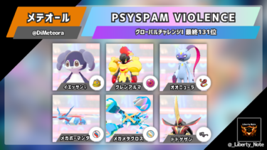 【グローバルチャレンジⅠ 最終131位】PSYSPAM VIOLENCE